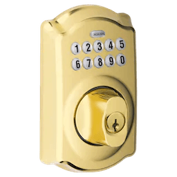 12schlage_camelot-trim-connected-keypad-deadbolt_bright-brass_left-side