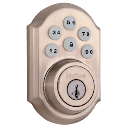 8kwikset_910-smartcode-traditional-electronic-deadbolt-with-z-wave-technology_satin-nickel_left-side