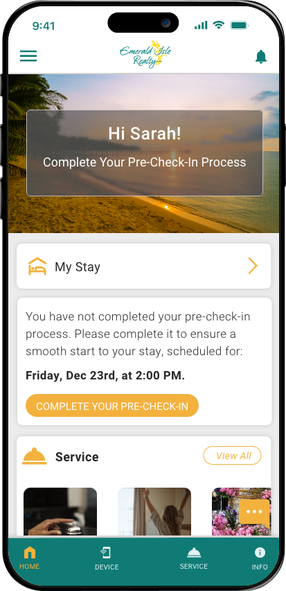 Reservation confirmed and synced automatically from the PMS