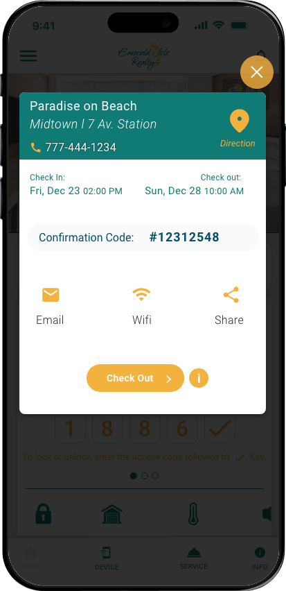 Access automatically revoked at checkout